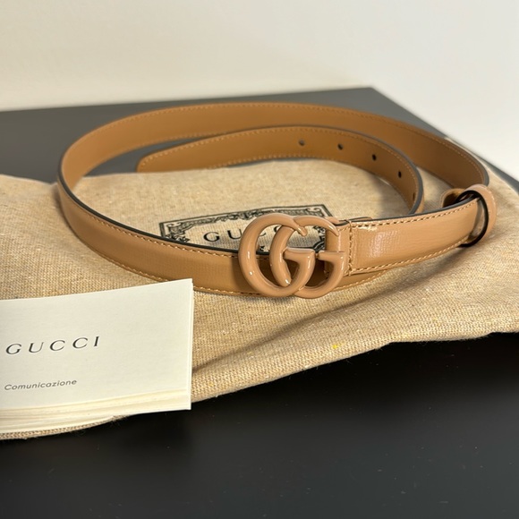 Gucci Accessories - Gucci Marmont Nude Belt